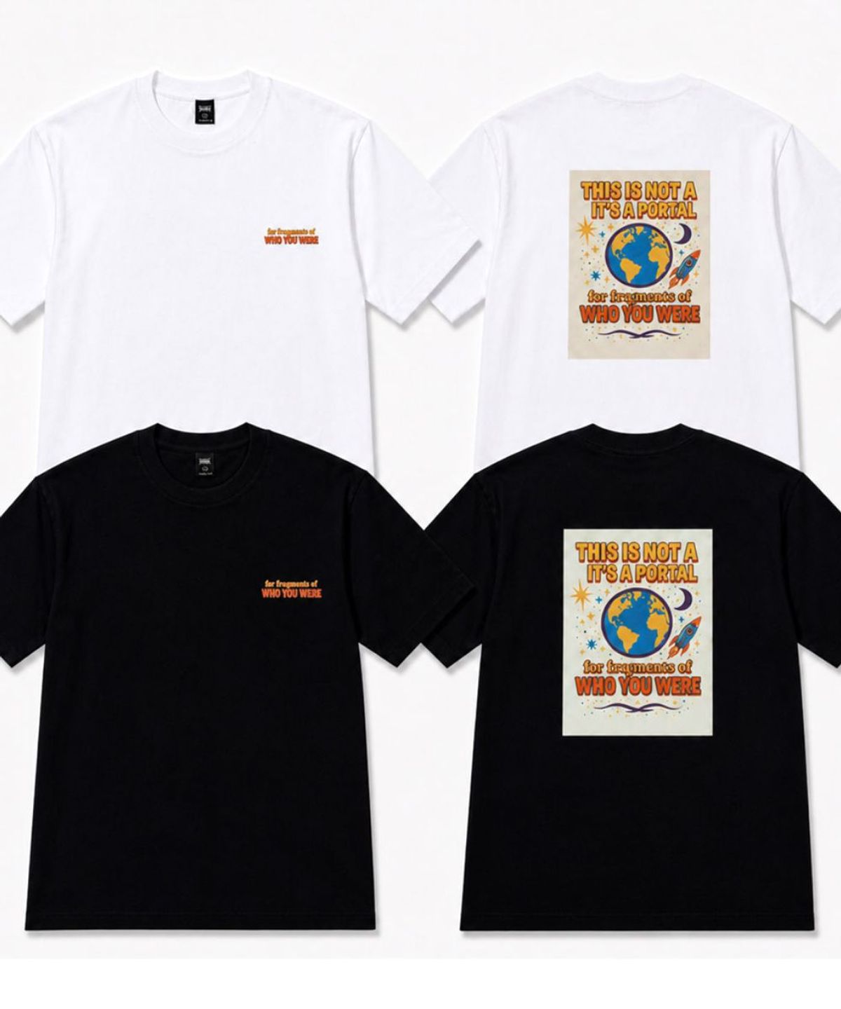 핍스(PEEPS) Retro Graphic Portal SS Tee (BLACK/WHITE) 오버핏 반팔티