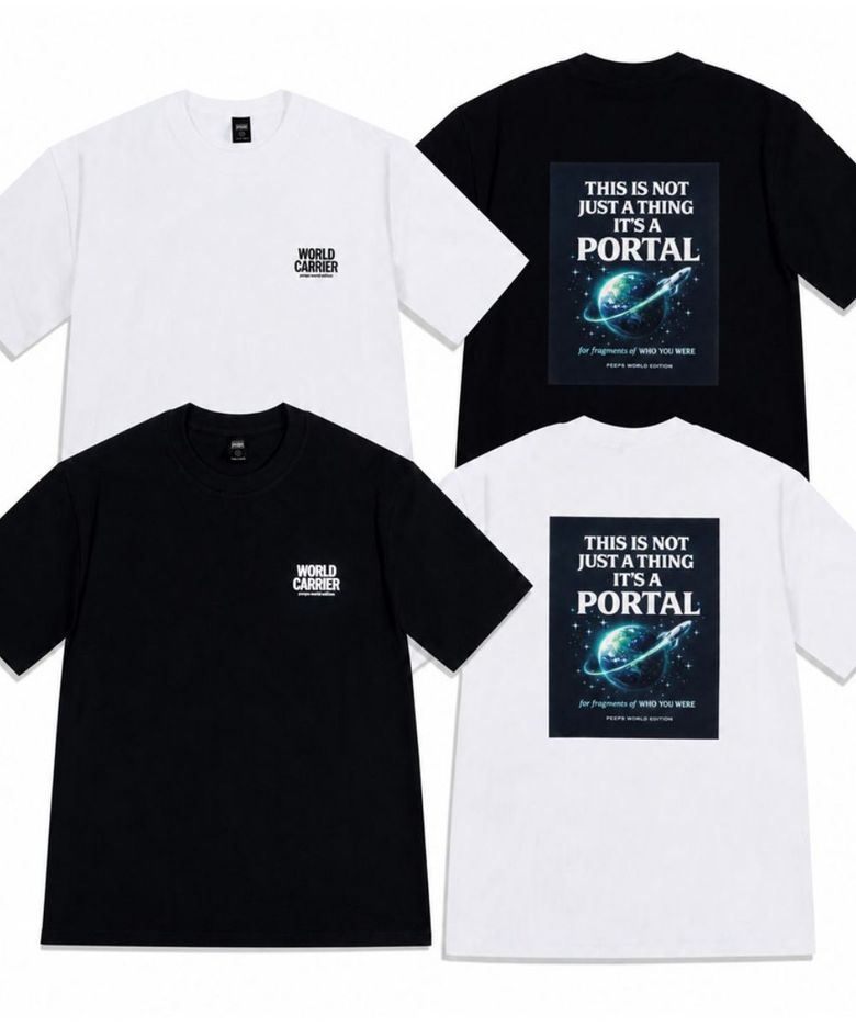 Cosmic Portal SS Tee (BLACK/WHITE) 오버핏 반팔티