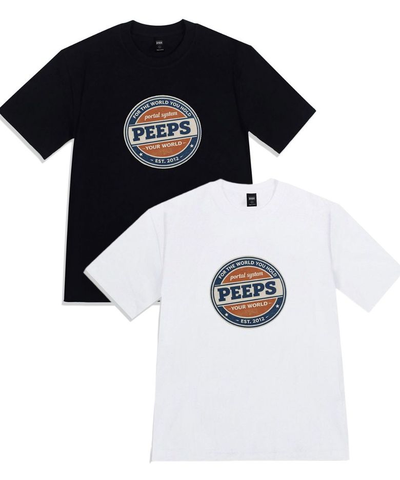 System Badge SS Tee (BLACK/WHITE) 오버핏 반팔티