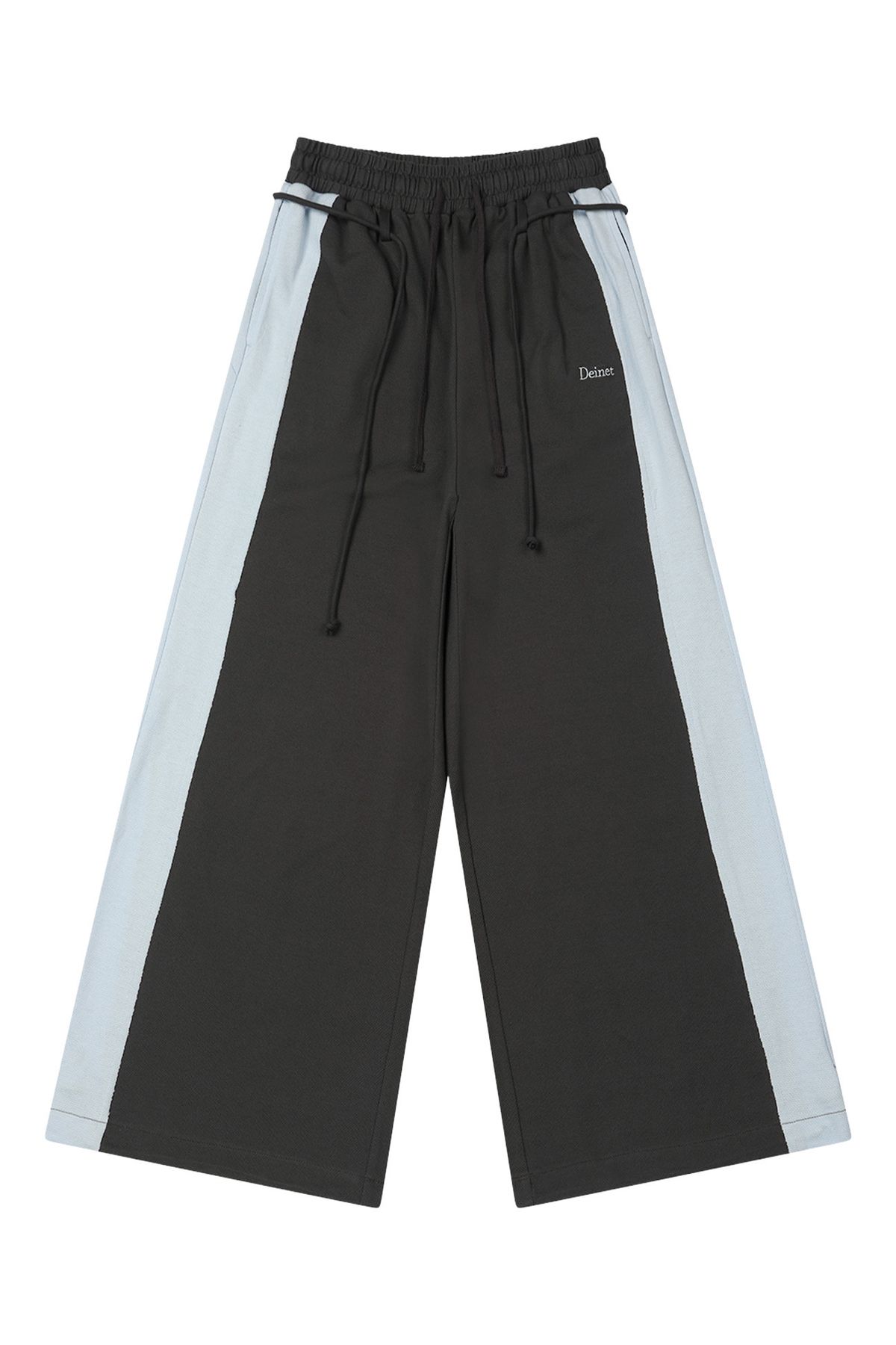 다이닛(DEINET) CONTRAST SWEAT PANTS IN CHARCOAL