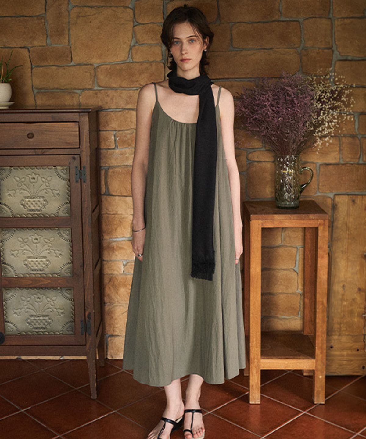 안젤로비안코(ANGELO BIANCO) Jane dress_KHAKI