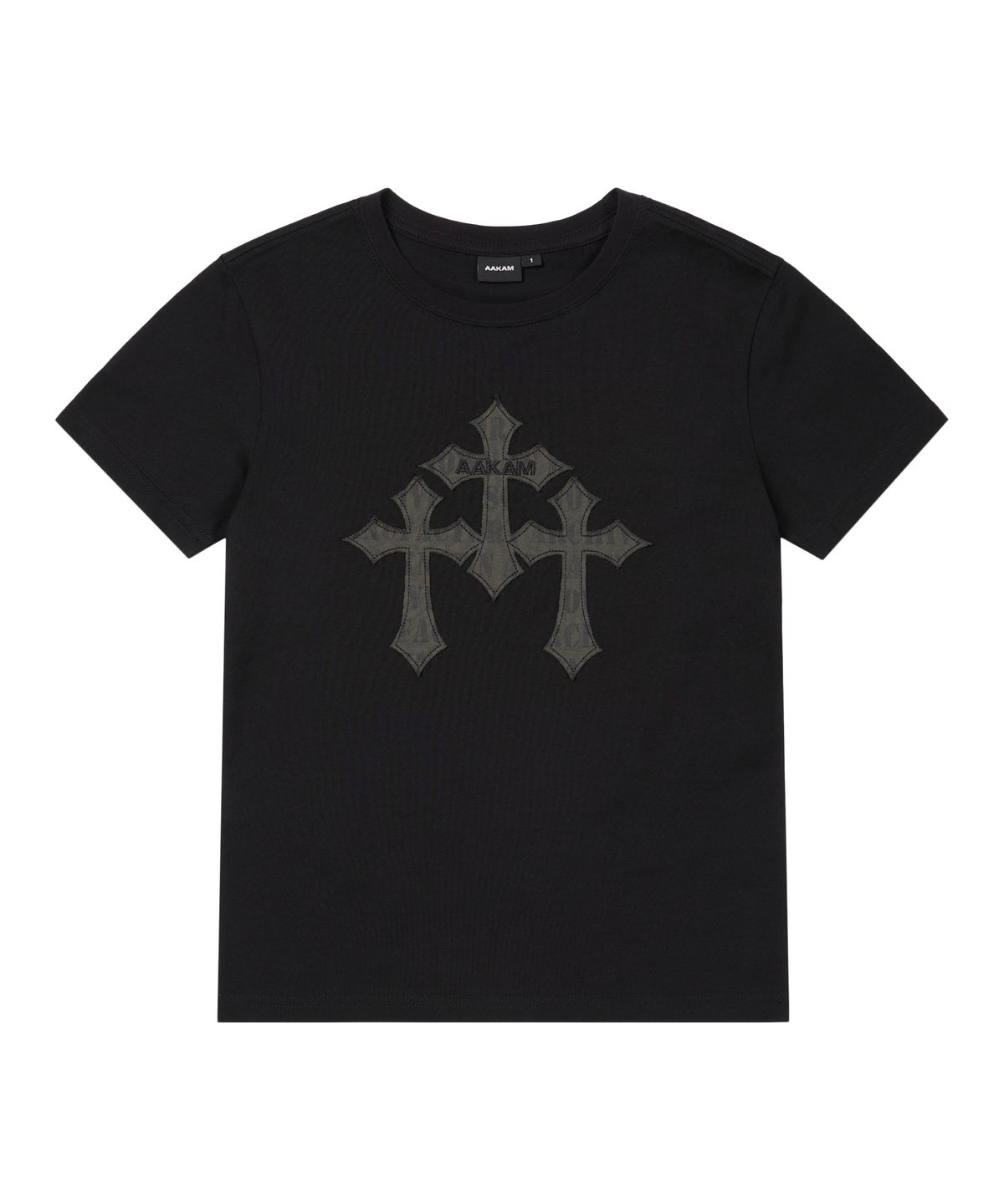 아캄(AAKAM) Trinity Cross Half Top (Black)