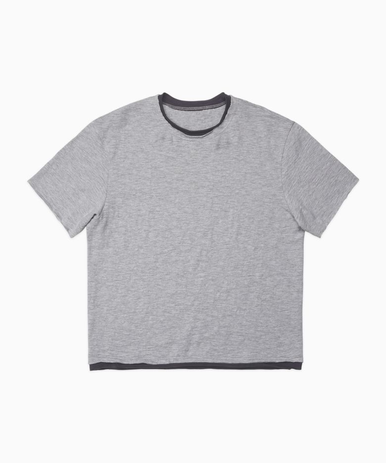 컷오프 레이어드 슬럽 티셔츠 GREY