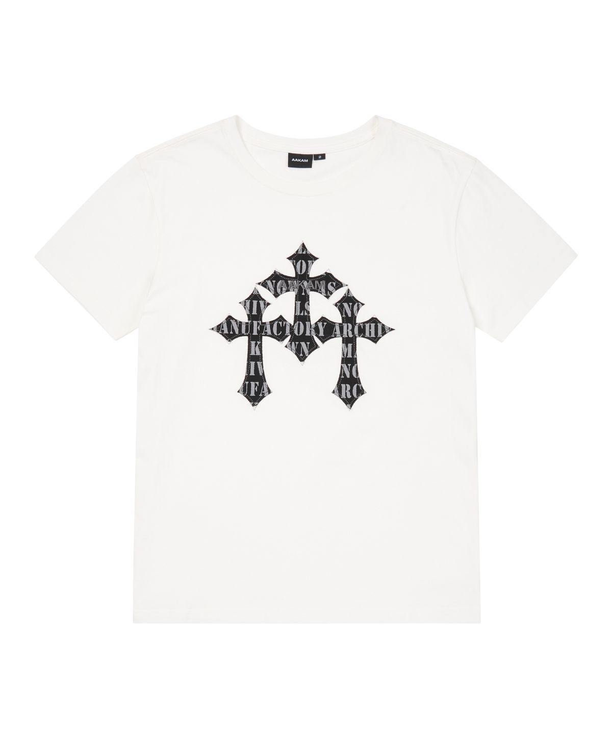 아캄(AAKAM) Trinity Cross Half Top (White)