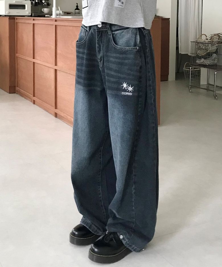네든 데님 와이드 워싱 팬츠 (2컬러)