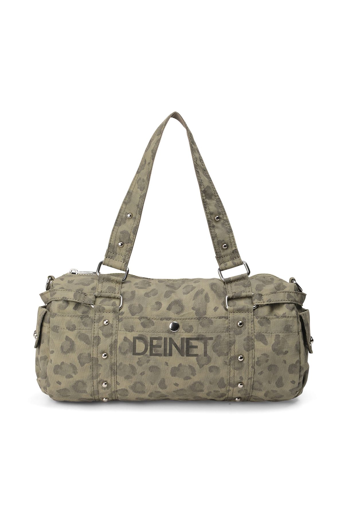 다이닛(DEINET) LOGO DUFFLE MINI BAG IN LEOPARD KHAKI