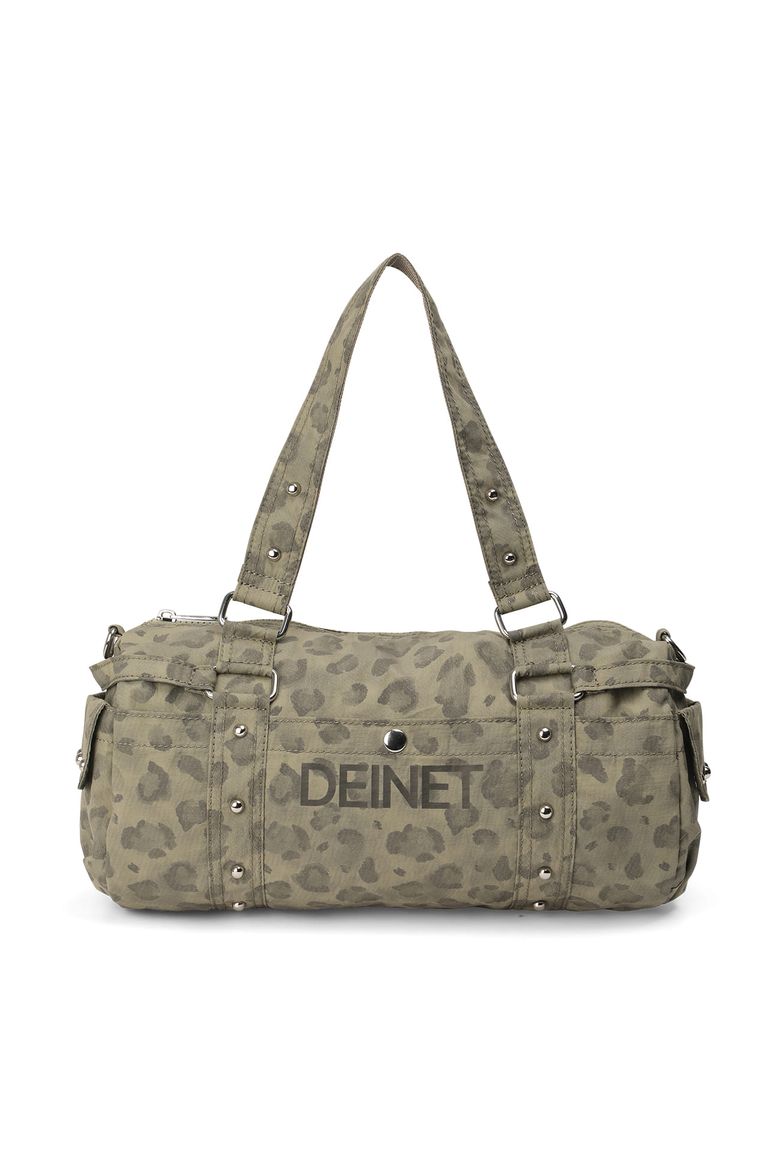 LOGO DUFFLE MINI BAG IN LEOPARD KHAKI
