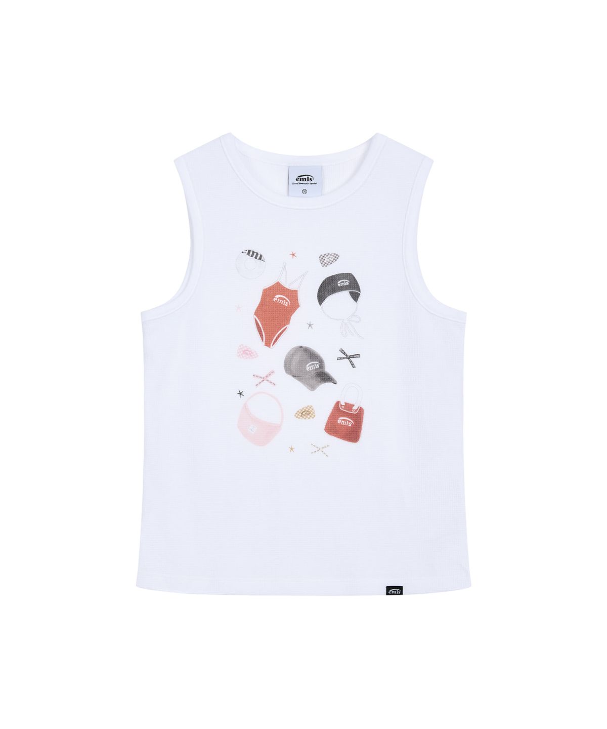 이미스(EMIS) (W) SUMMER FAVORITE SLEEVELESS TOP-WHITE