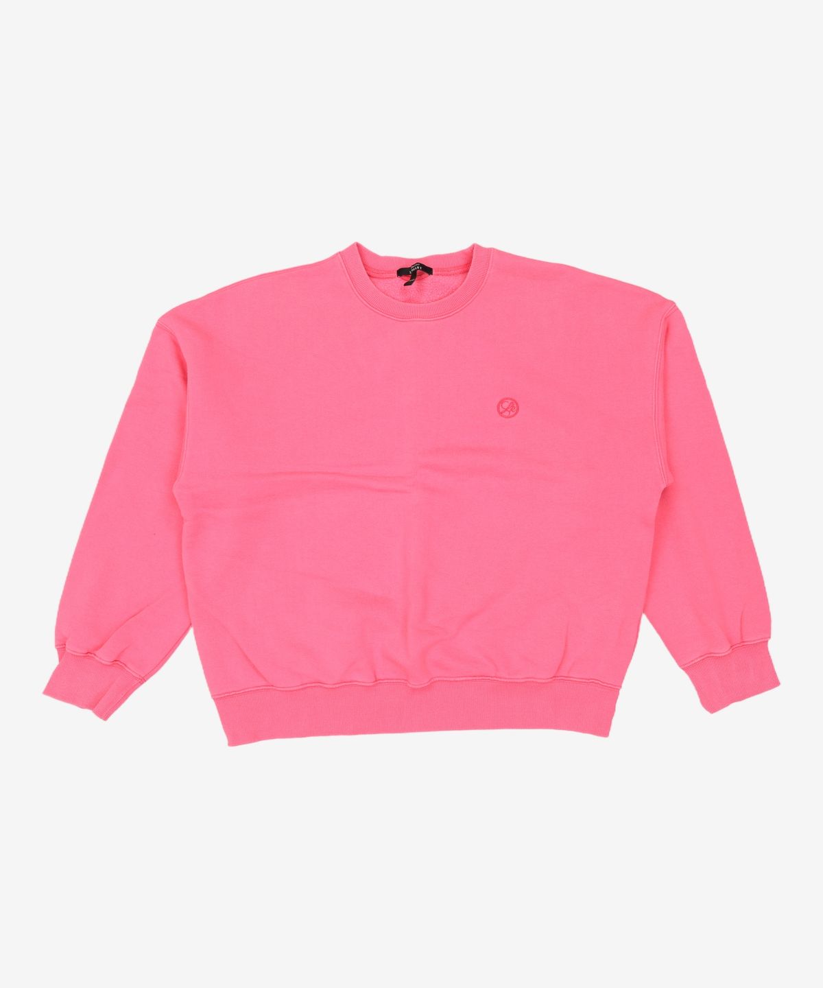 룩캐스트(LOOKAST) PINK OVERSIZE BADGE SWEATSHIRT ONE