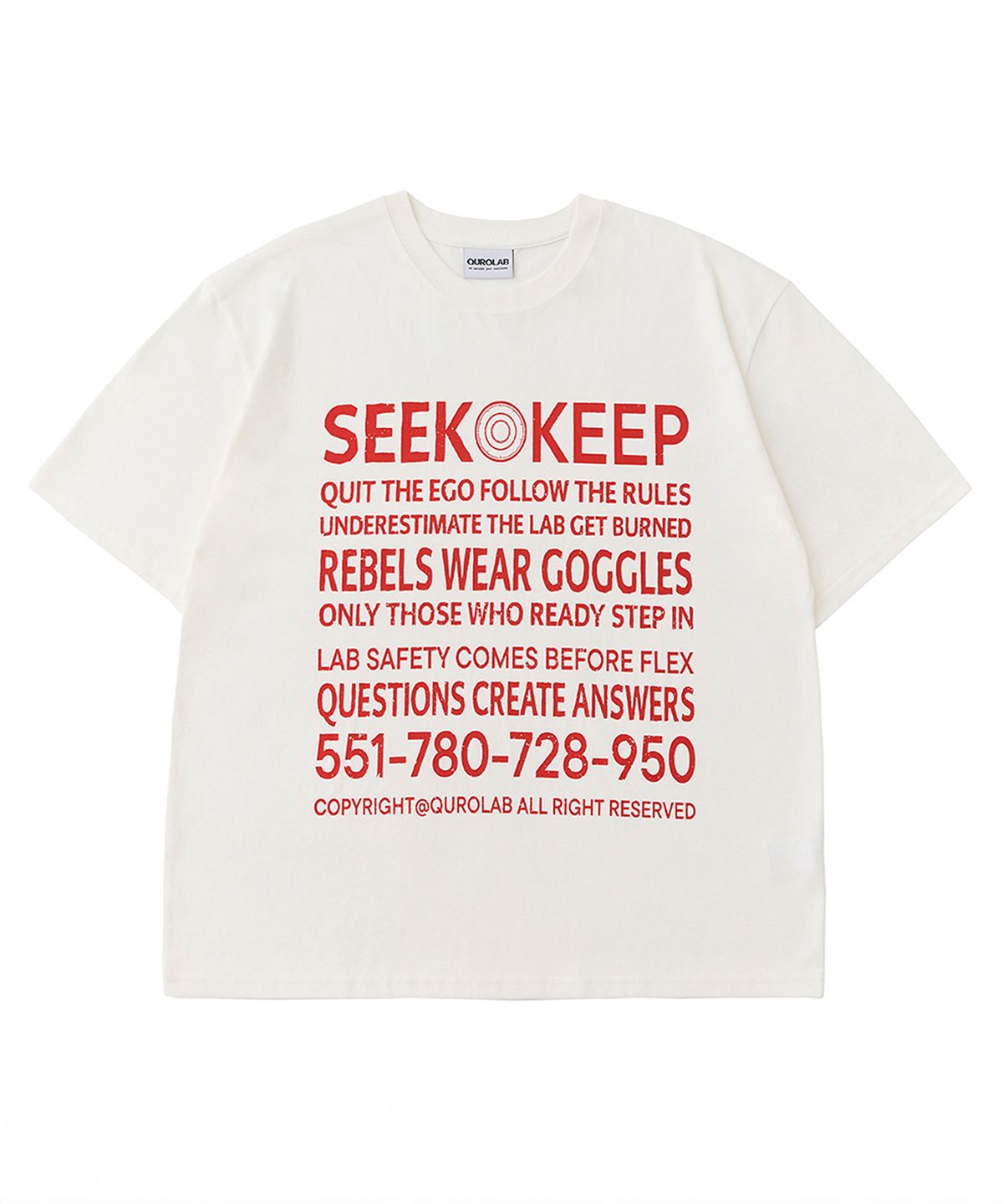큐로랩(QUROLAB) LABORATORY RULES TEE(WHITE)