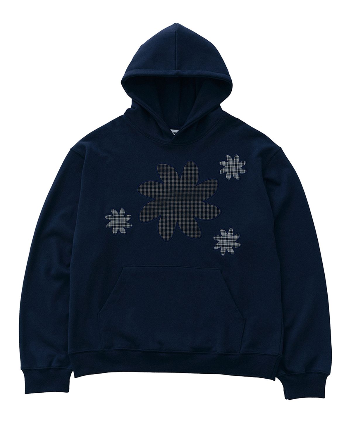 큐로랩(QUROLAB) SUN APPLIQUE SWEAT HOODIE(NAVY)