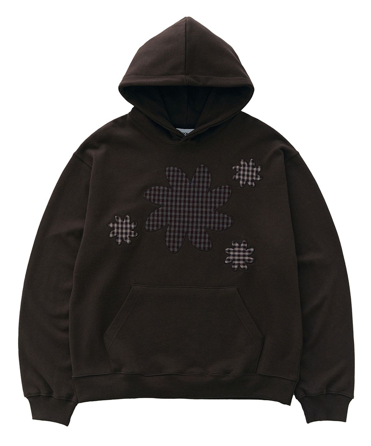 큐로랩(QUROLAB) SUN APPLIQUE SWEAT HOODIE(BROWN)