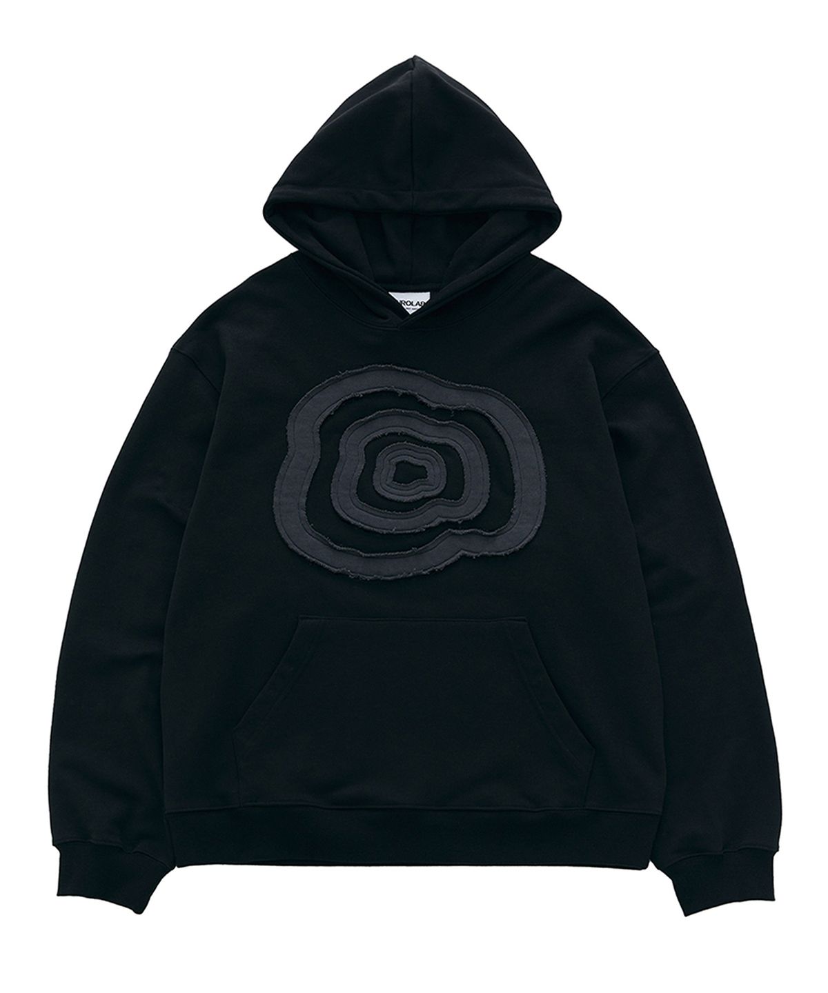 큐로랩(QUROLAB) CLOUD APPLIQUE SWEAT HOODIE(BLACK)