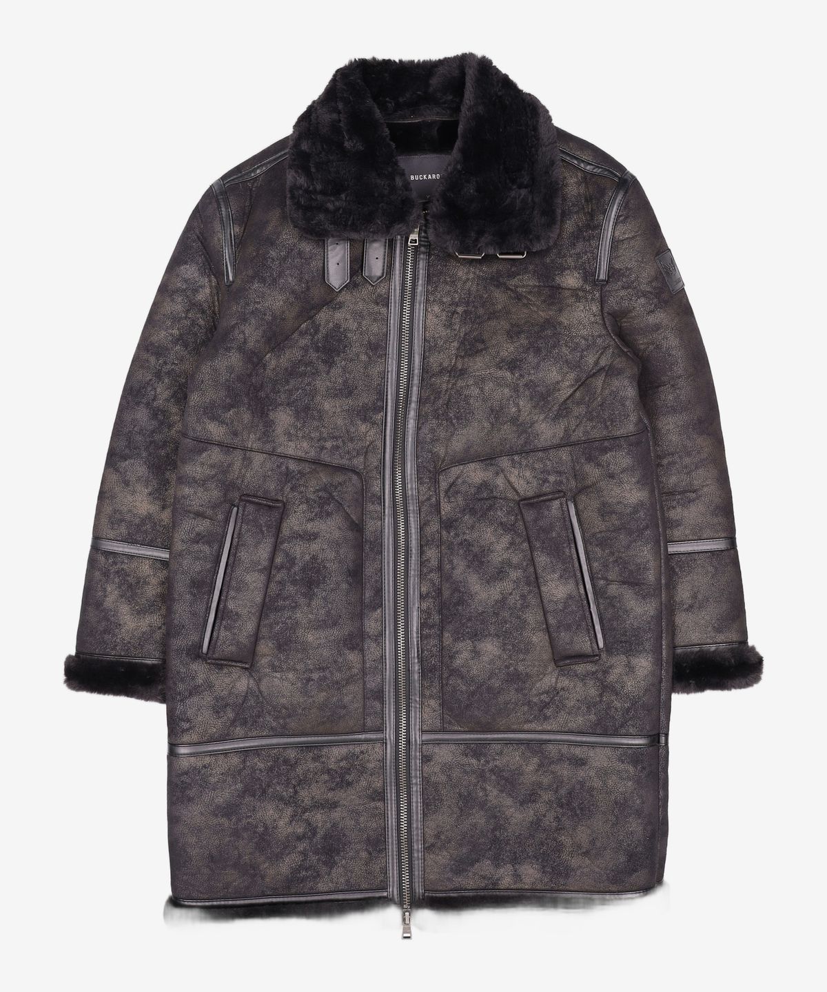 버커루(BUCKAROO) 유니 인조 스웨이드 롱기장 무스탕 2종택1 (B194LI100P) XL