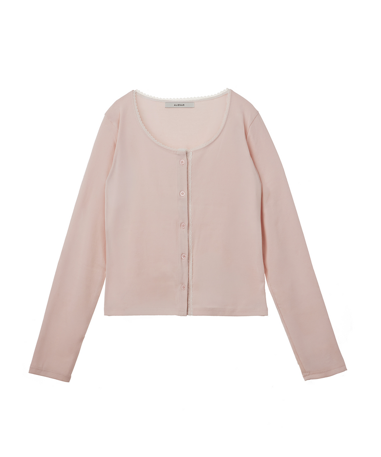 Lace coloration cardigan (PK)