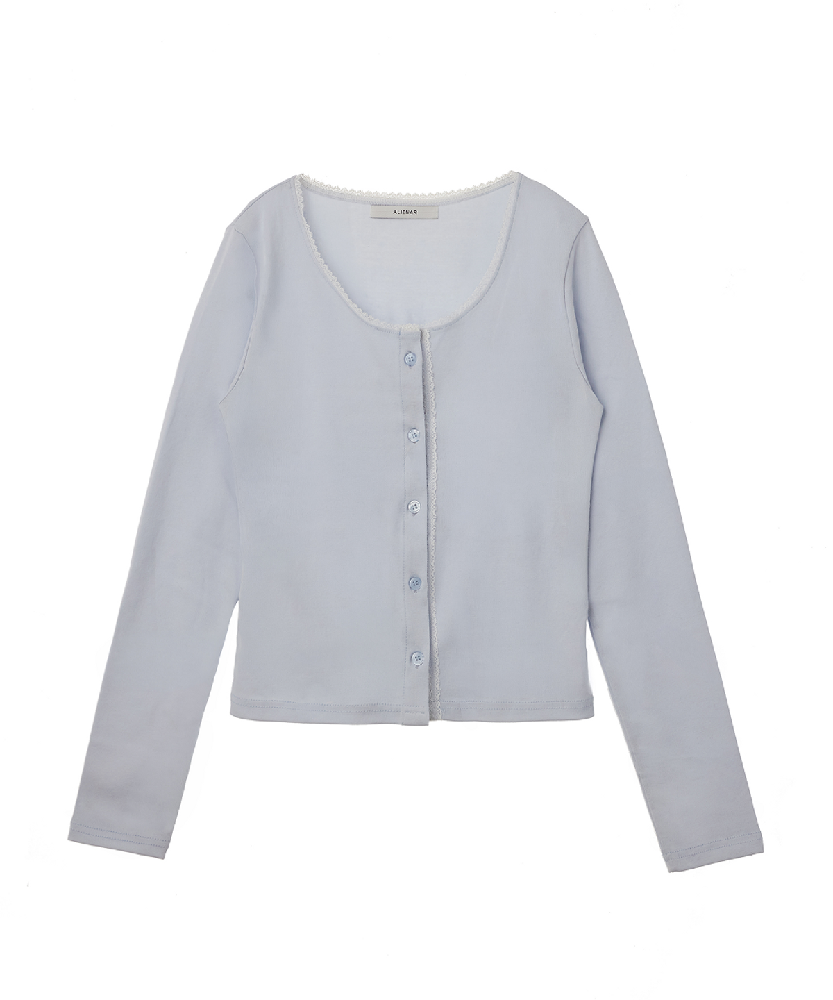 알리에나(ALIENAR) Lace coloration cardigan (LB)