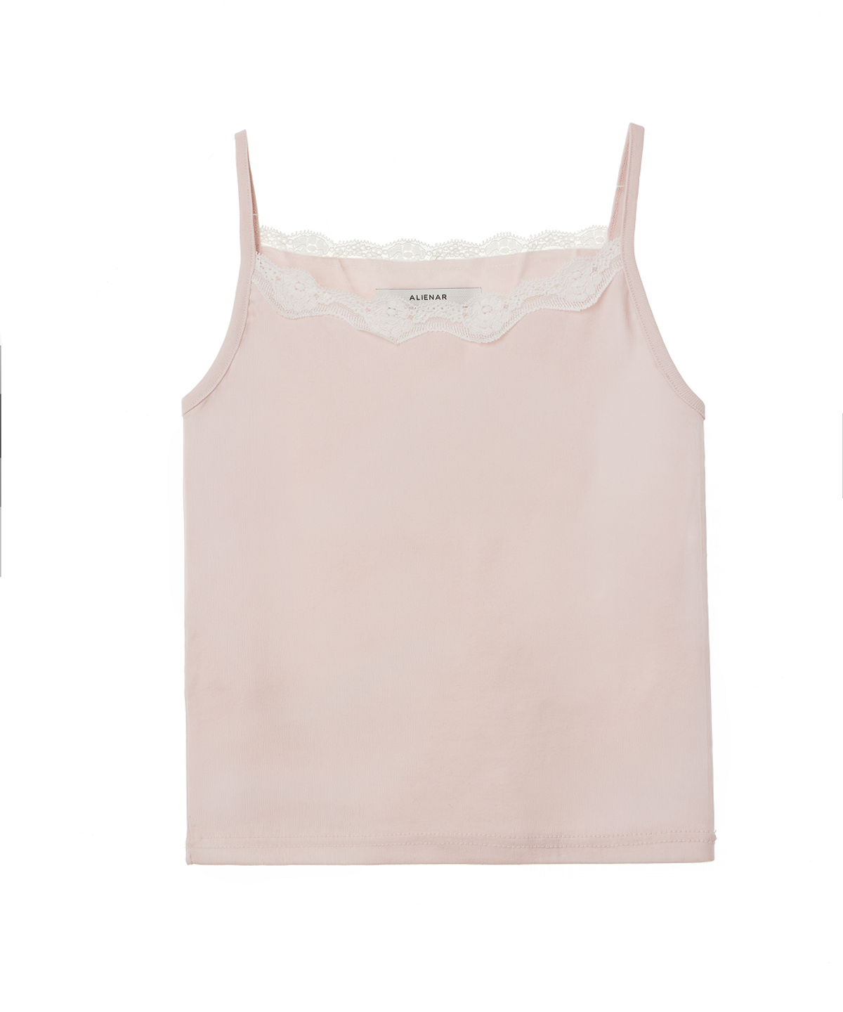 알리에나(ALIENAR) Lace coloration sleeveless top (PK)