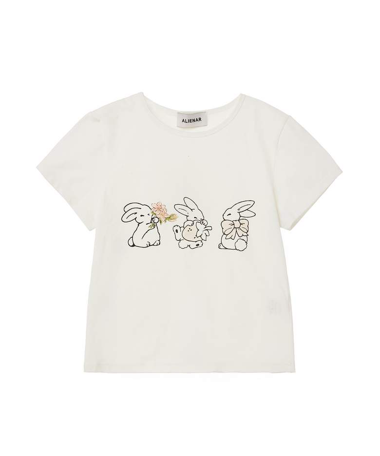 Triple Rabbit short sleeve T-shirt