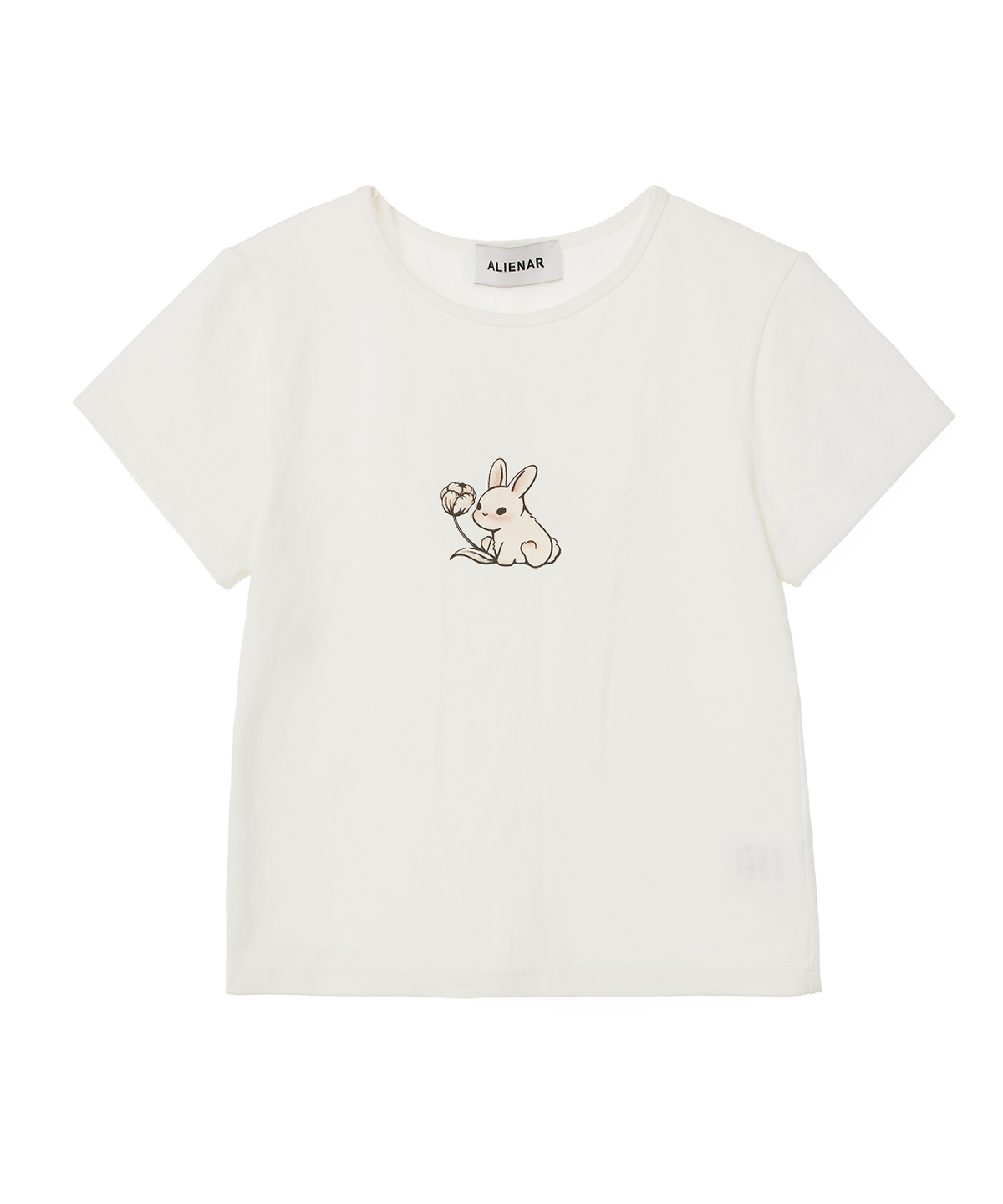 알리에나(ALIENAR) Flower Rabbit short sleeve T-shirt