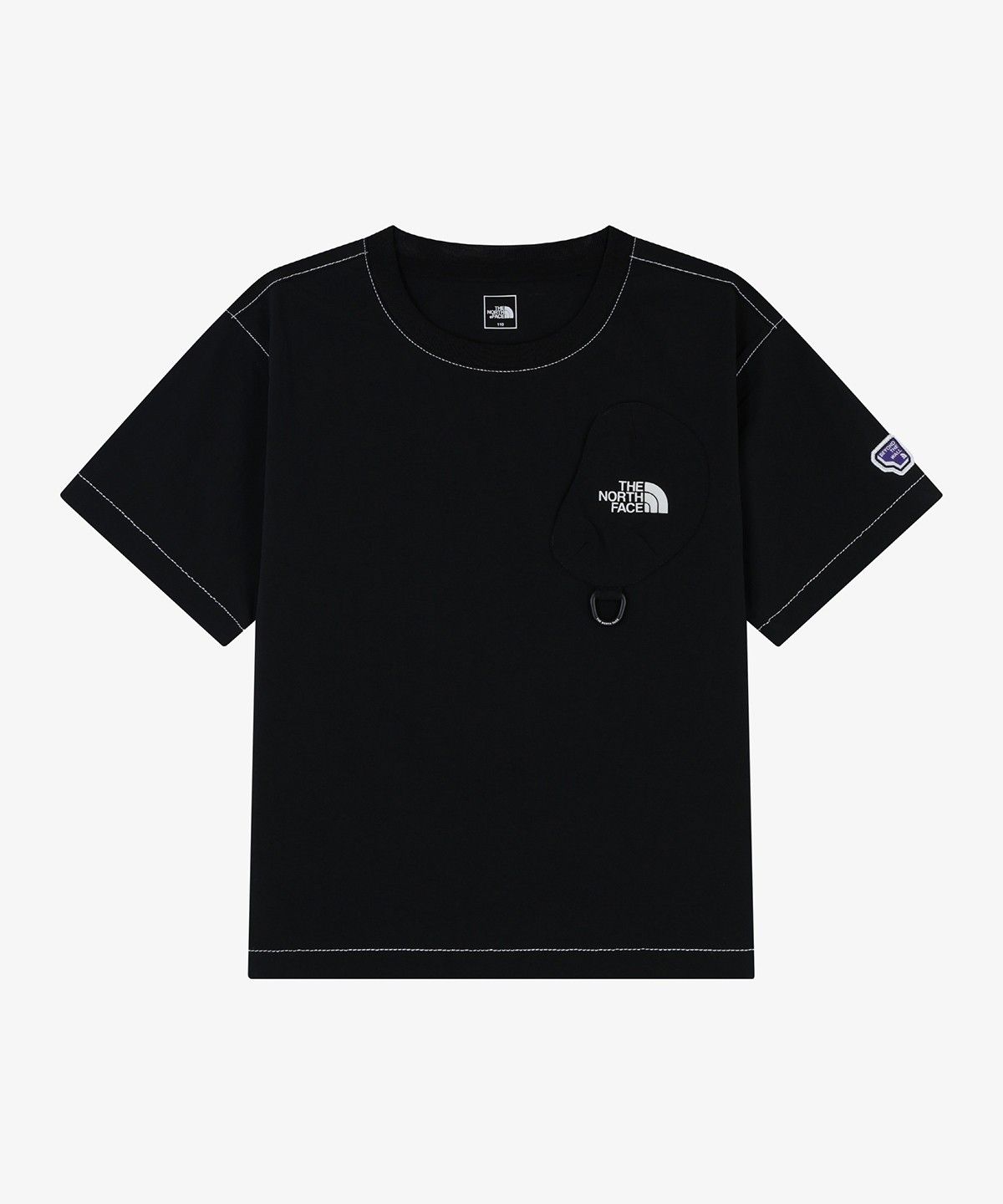 노스페이스 키즈(THE NORTH FACE KIDS) 키즈 업홀드 포켓 티 NT7US07S_BLK