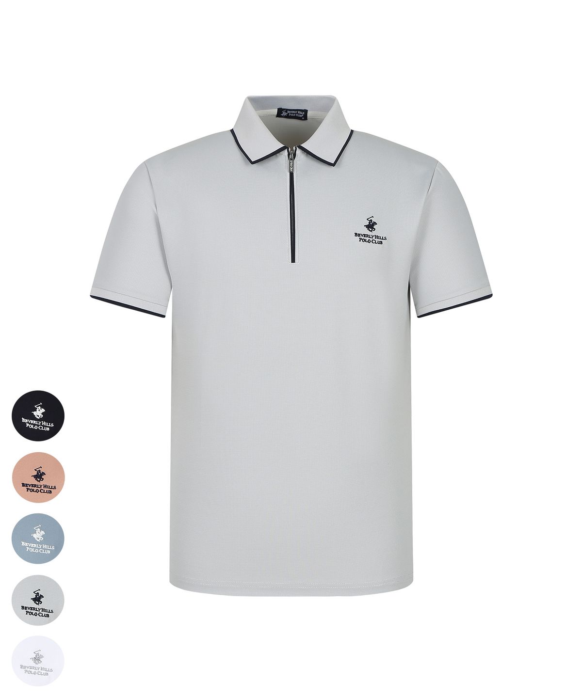 비버리힐스 폴로클럽(BHPOLOCLUB) 남성 트랙 라인 쿨 하프집업 카라 티셔츠 5Color TS199