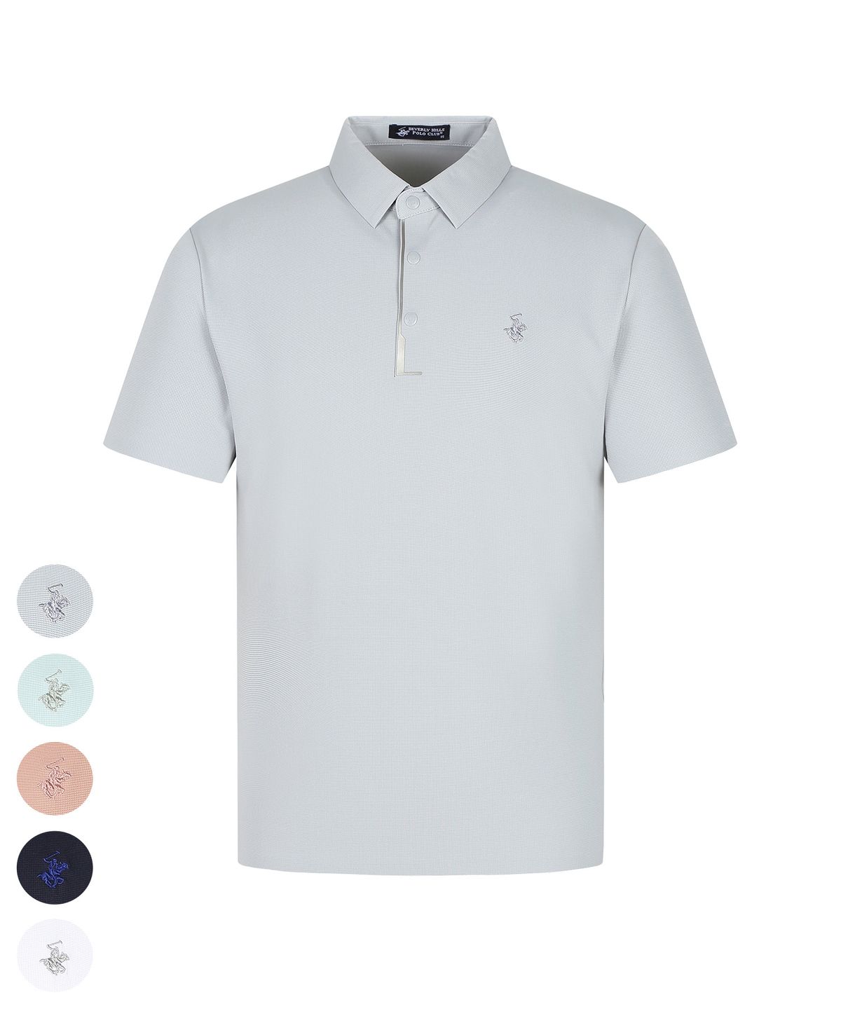 비버리힐스 폴로클럽(BHPOLOCLUB) 남성 썸머 메탈릭 라인 미니멀 카라티 5Color TS204