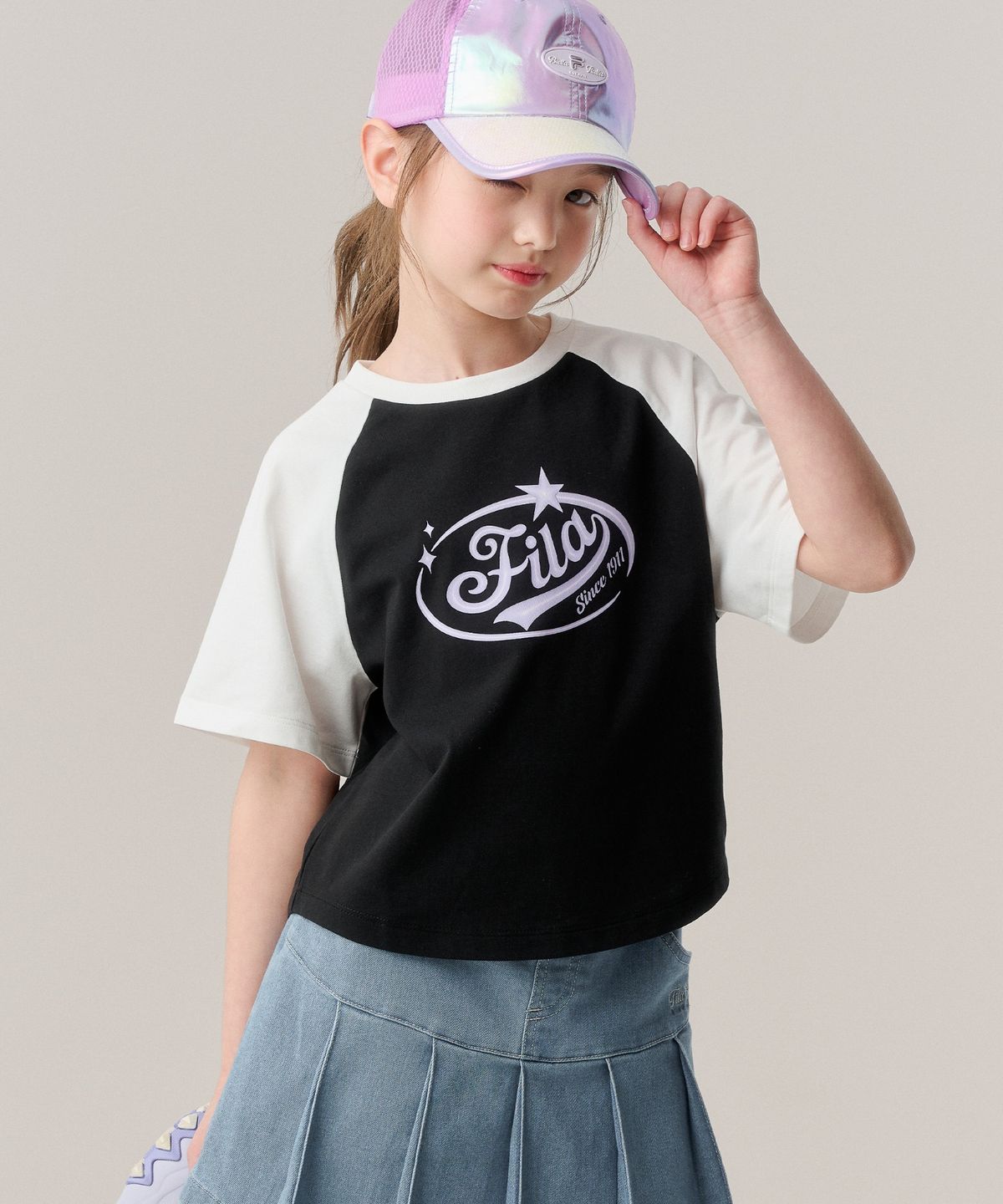 휠라 키즈(FILA KIDS) Drywave 여아 라그란 반팔티