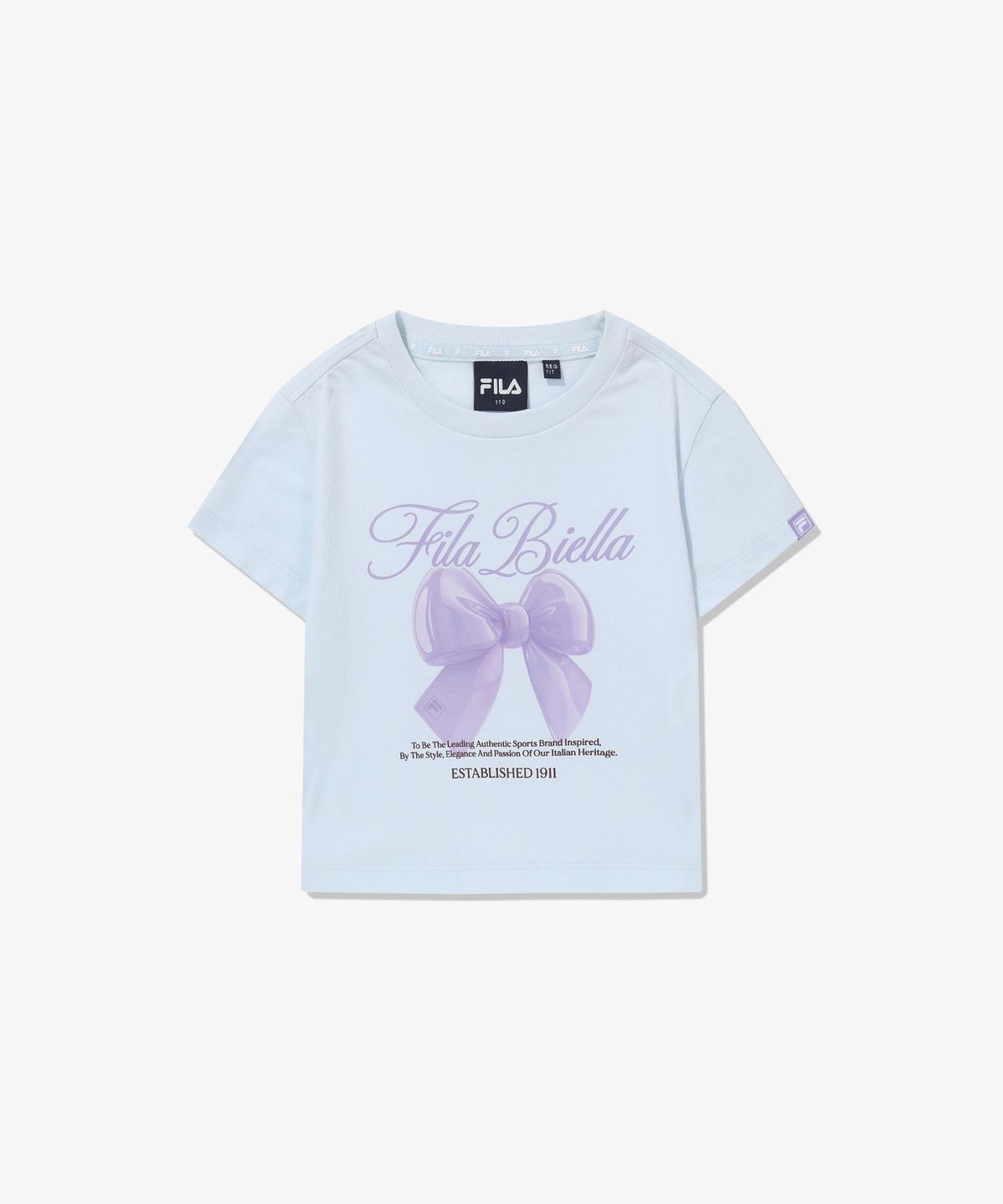 휠라 키즈(FILA KIDS) 여아 리본 그래픽 반팔티