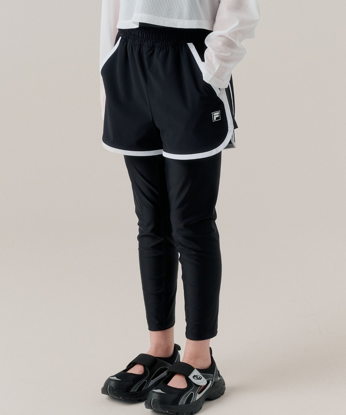 휠라 키즈(FILA KIDS) 여아 트렁크 팬츠 레깅스