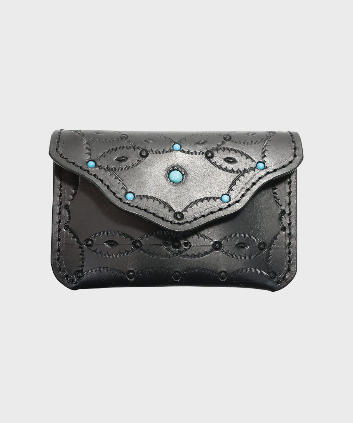카마테클럽(CAMATECLUB) Yazhi Accordion Wallet -Black 핸드메이드지갑, 네이티브아메리칸, 웨스턴