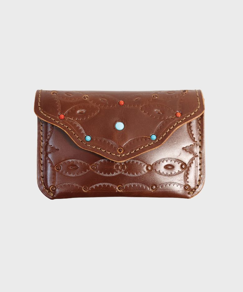 Yazhi Accordion Wallet -Brown 핸드메이드지갑, 네이티브아메리칸, 웨스턴