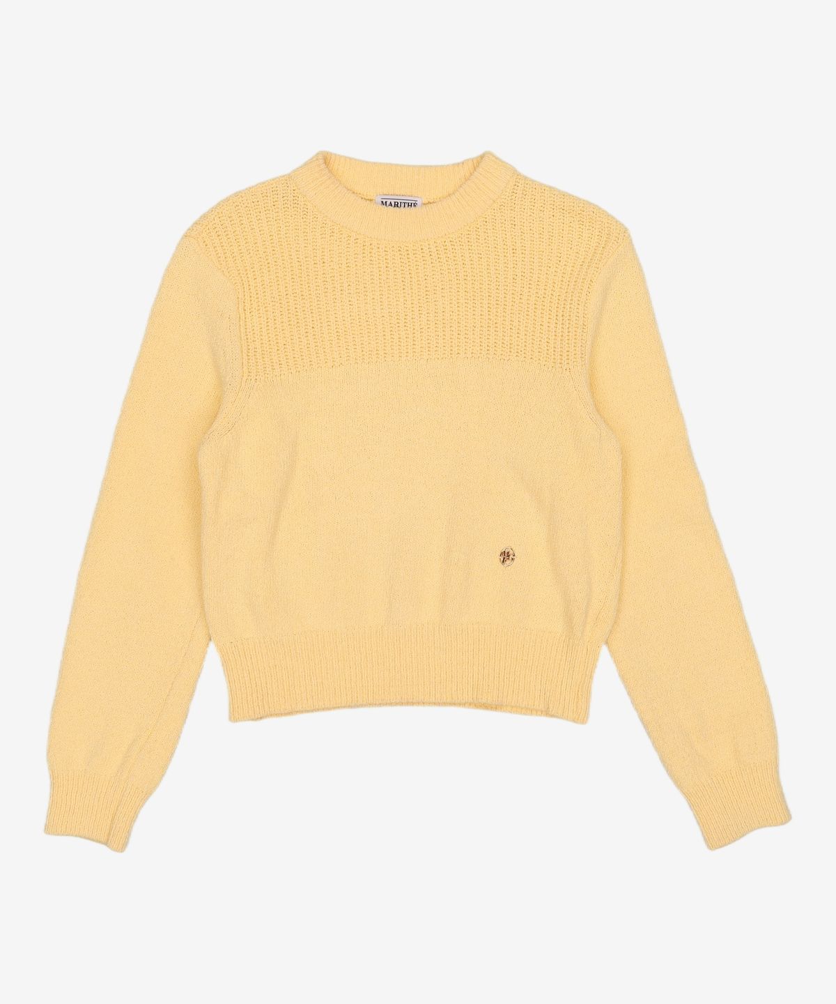 마리떼 프랑소와 저버(MARITHÉ + FRANҪOIS GIRBAUD) W BOUCLE CROP KNIT light yellow OS