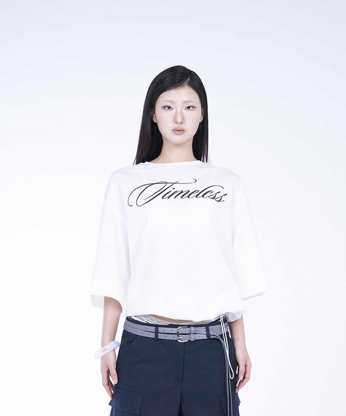 뎁크(DEPC) BACK CUT-OUT T-SHIRT - WHITE