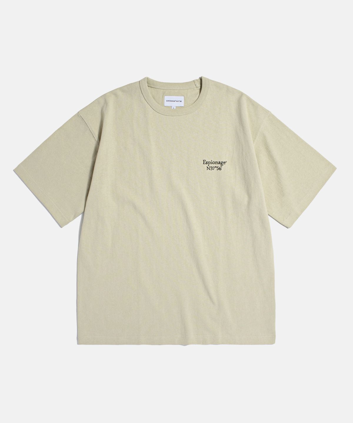 에스피오나지(ESPIONAGE) Minimal Logo Heavyweight Tee Sand