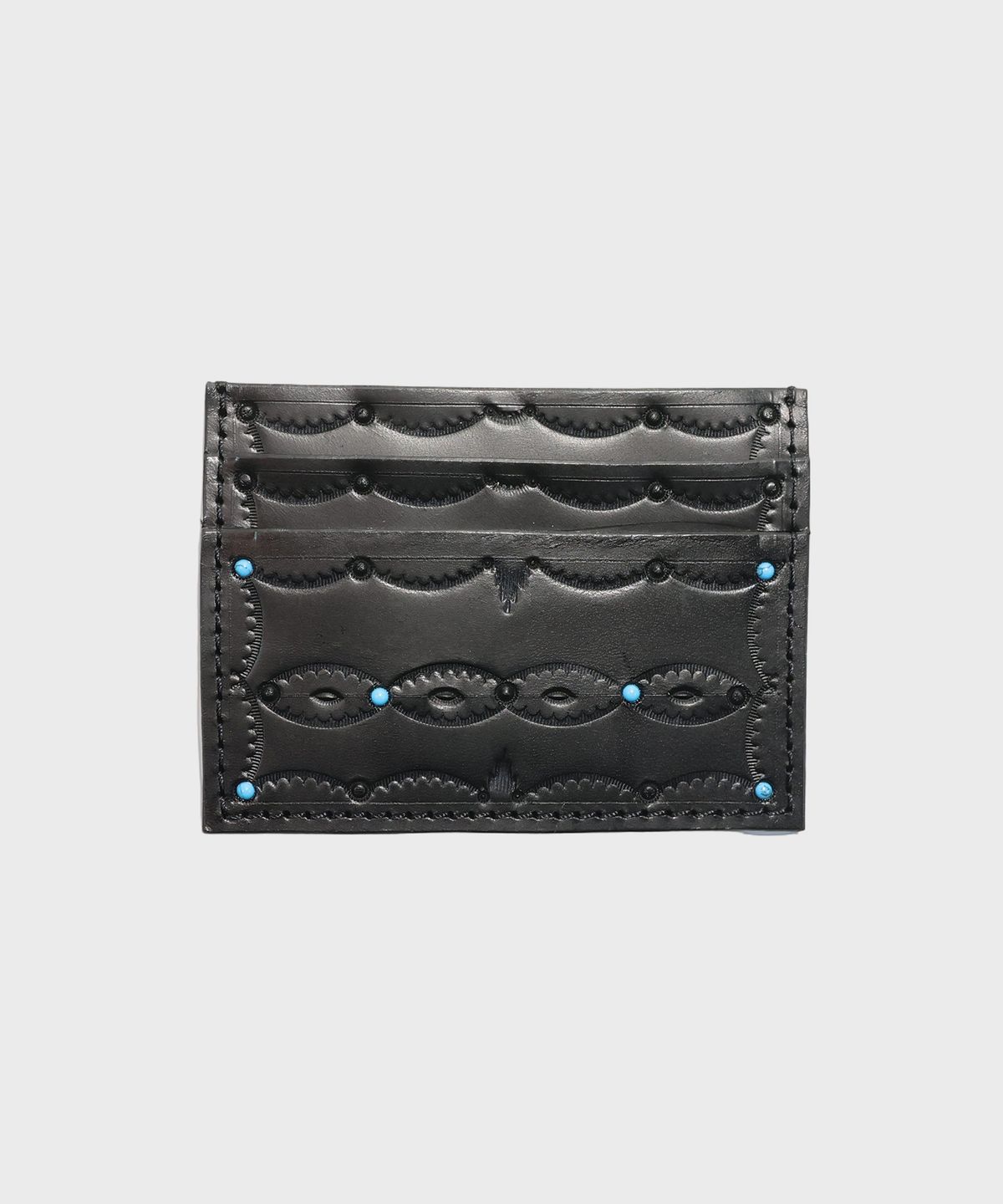 카마테클럽(CAMATECLUB) Yazhi 2slot Card Wallet -Black 핸드메이드지갑, 네이티브아메리칸, 웨스턴