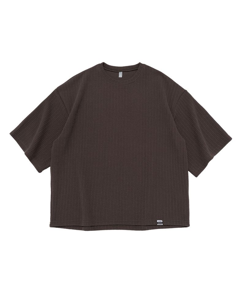 ACS 오버 박스 반팔 니트 (카키)