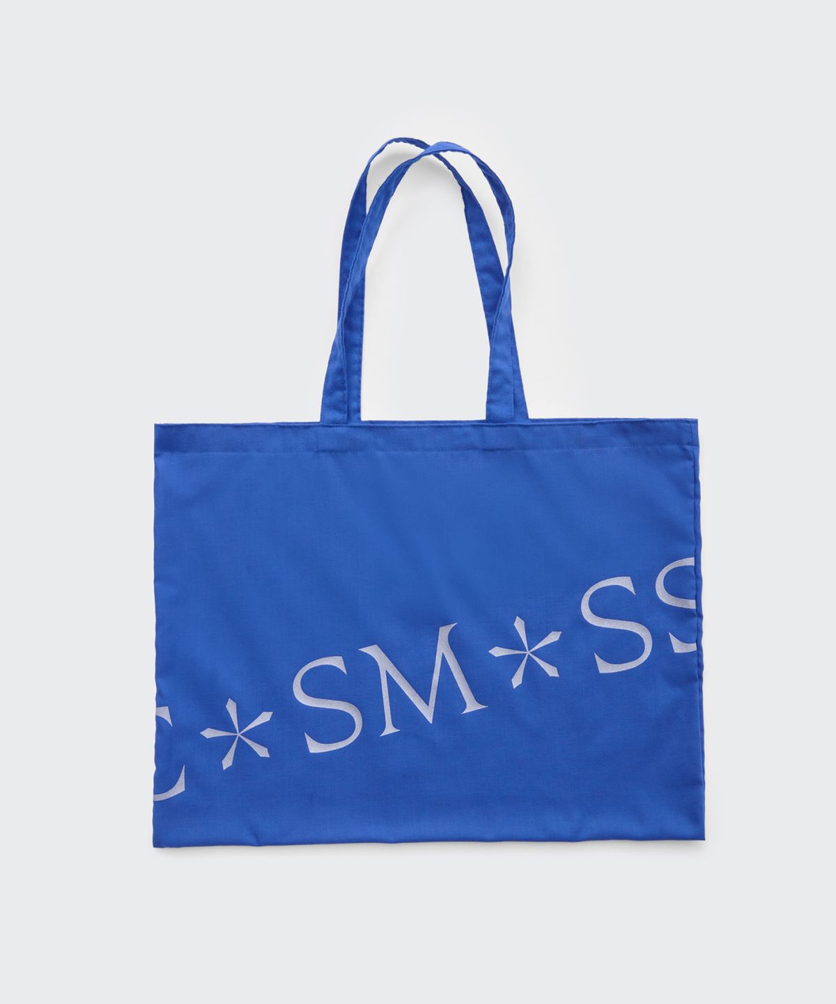 코스모스(COSMOSS) METALLIC LOGO TOTE BAG (BLUE)