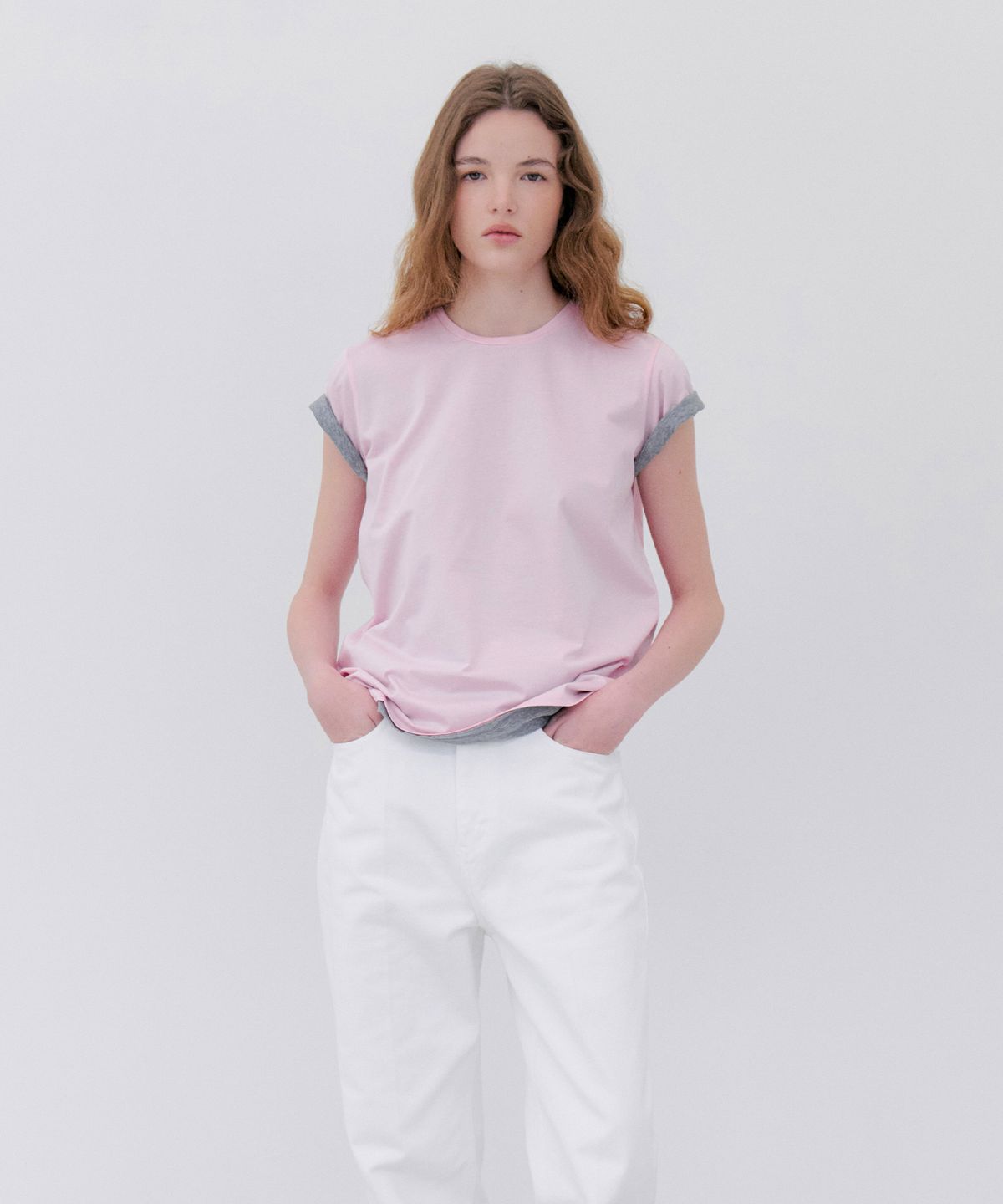 노티아(NOTIA) SILKET COTTON T-SHIRTS - PINK