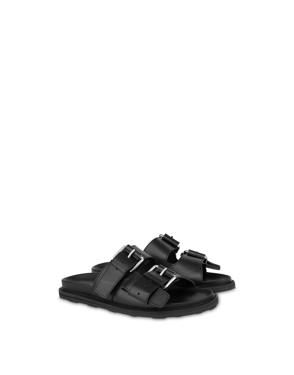 모스키노(MOSCHINO) 카프스킨 더블스트랩 샌들_맨