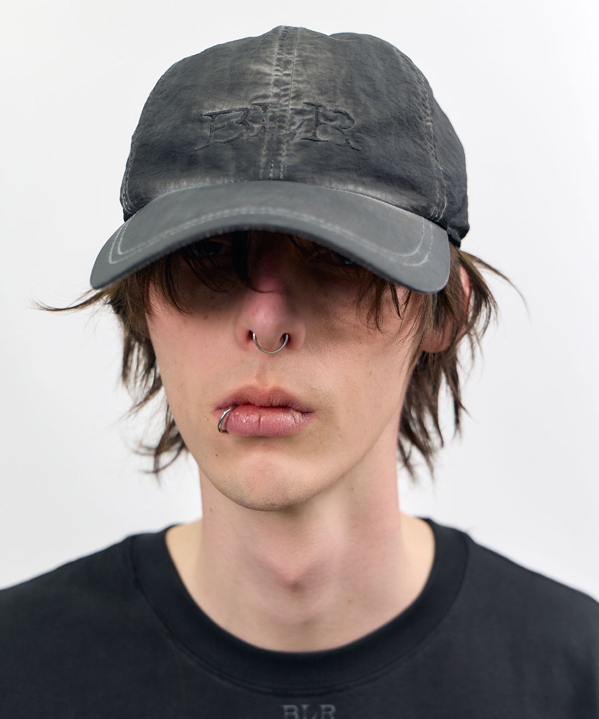 비엘알(BLR) Logo Vintage Washed Nylon Ball Cap