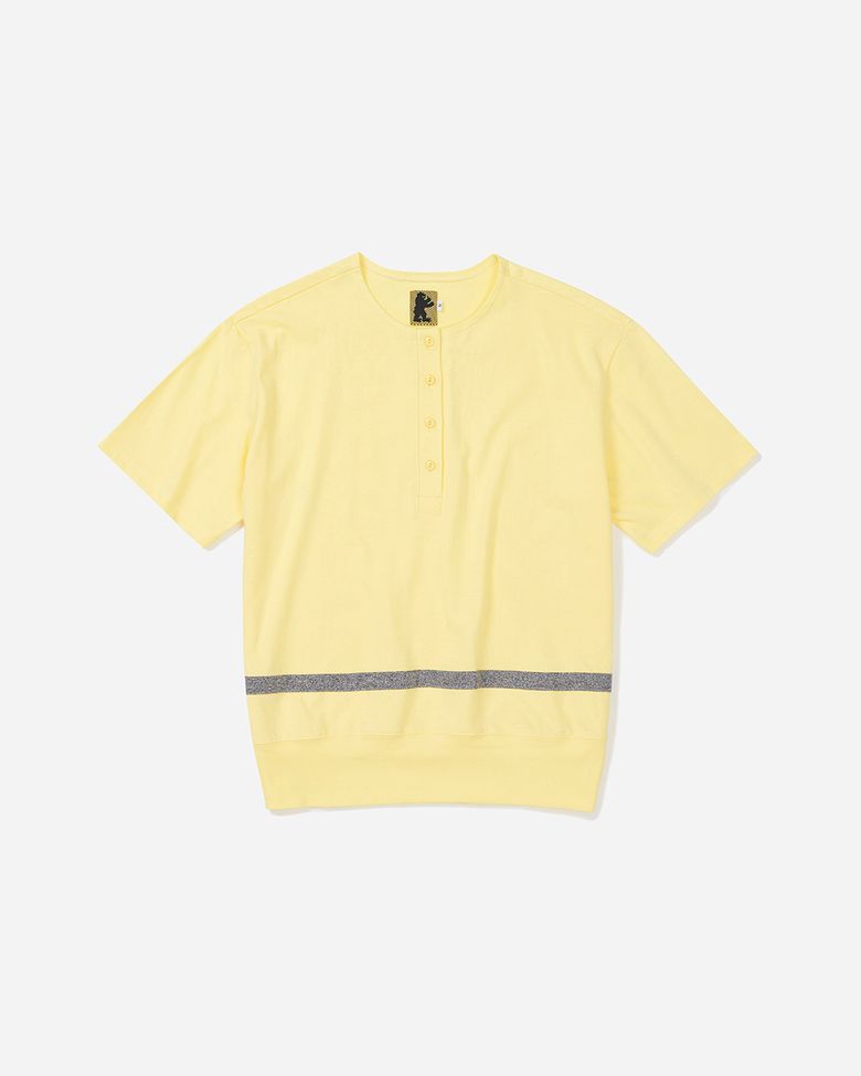Taping henley top / Yellow