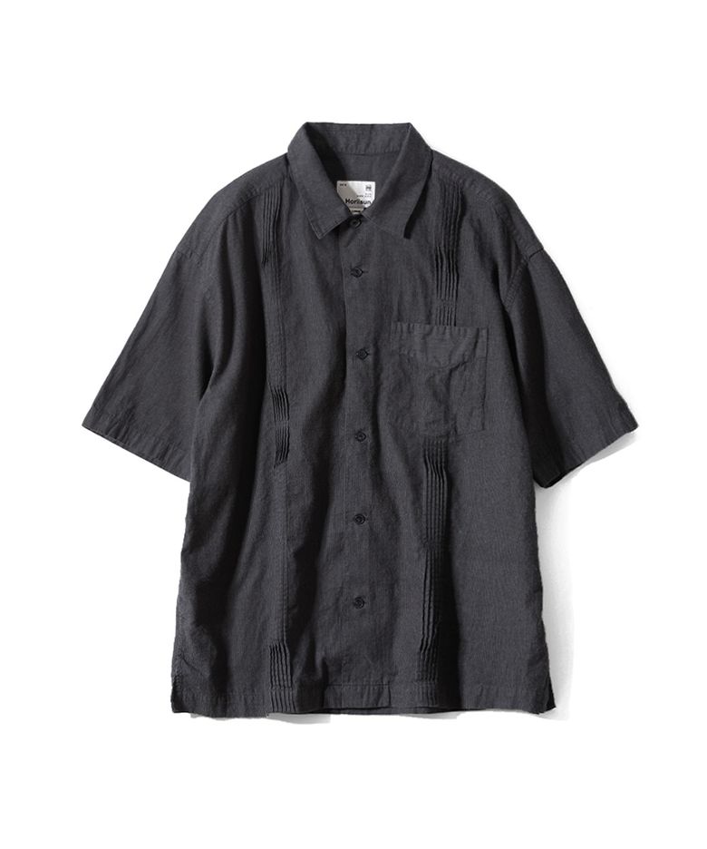 Pleats Havana Stripe Shirt Charcoal
