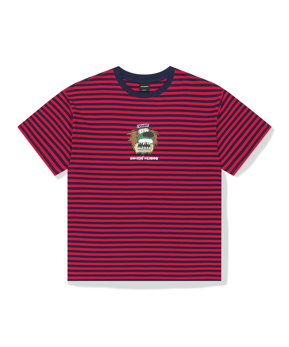 위캔더스(WKNDRS) [WKNDRS x GWAXNG] DULLY STRIPED T-SHIRT (RED)