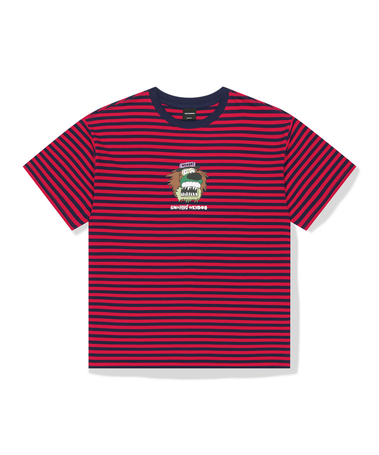 [WKNDRS x GWAXNG] DULLY STRIPED T-SHIRT (RED)