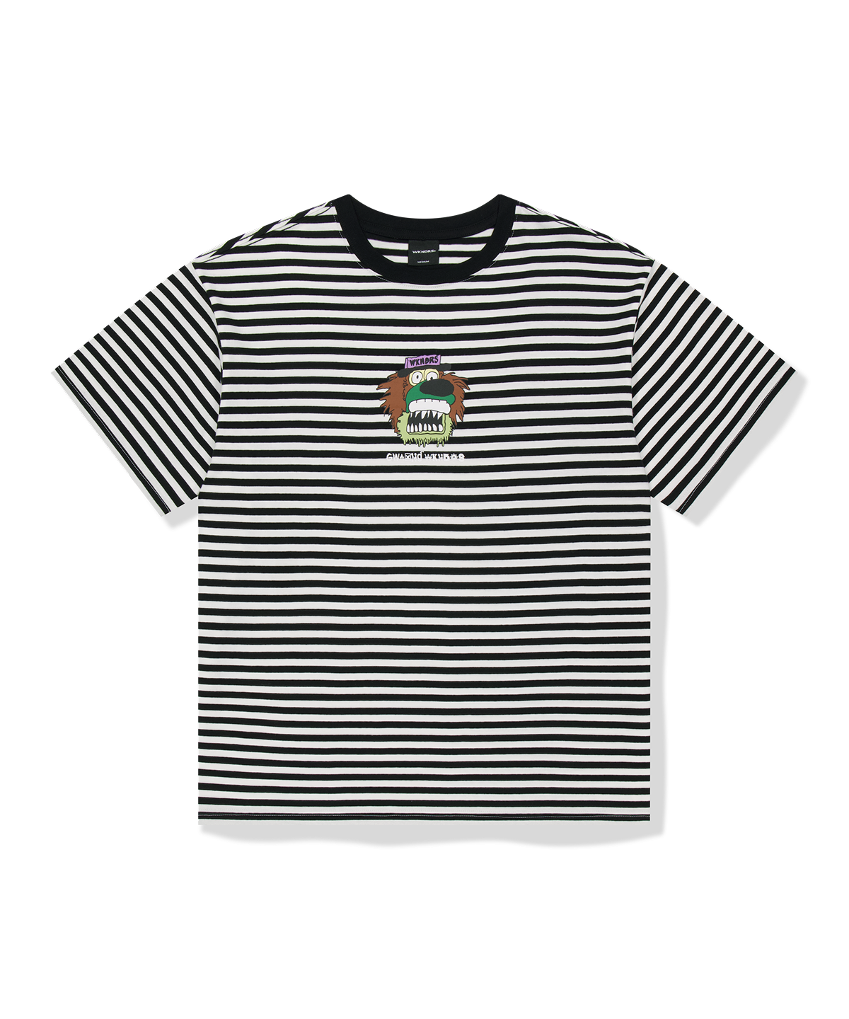 위캔더스(WKNDRS) [WKNDRS x GWAXNG] DULLY STRIPED T-SHIRT (BLACK)