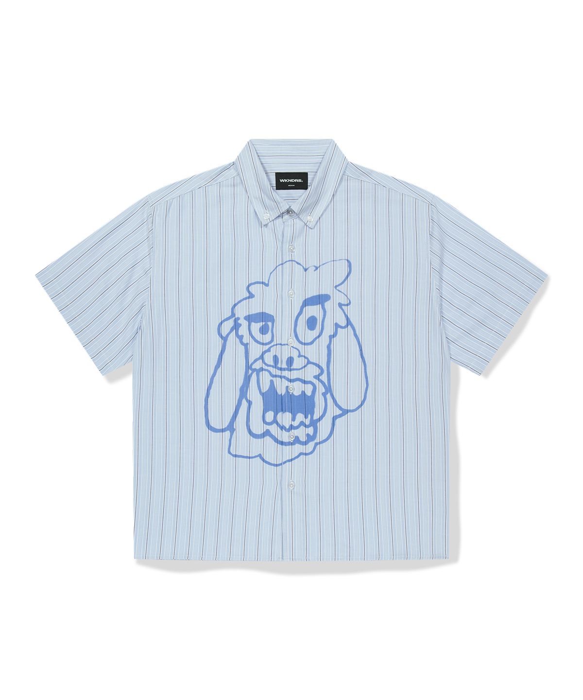 위캔더스(WKNDRS) [WKNDRS x GWAXNG] ITCHY STRIPED SS SHIRT (BLUE)