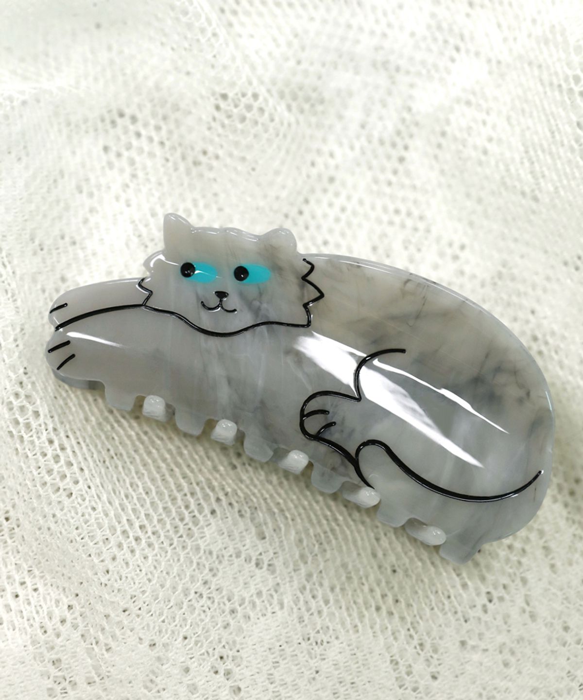 쿠쿠수제뜨(COUCOU SUZETTE) (선물포장) Gray Cat Hair Claw
