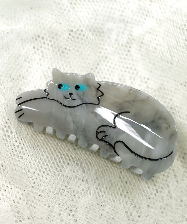 (선물포장) Gray Cat Hair Claw