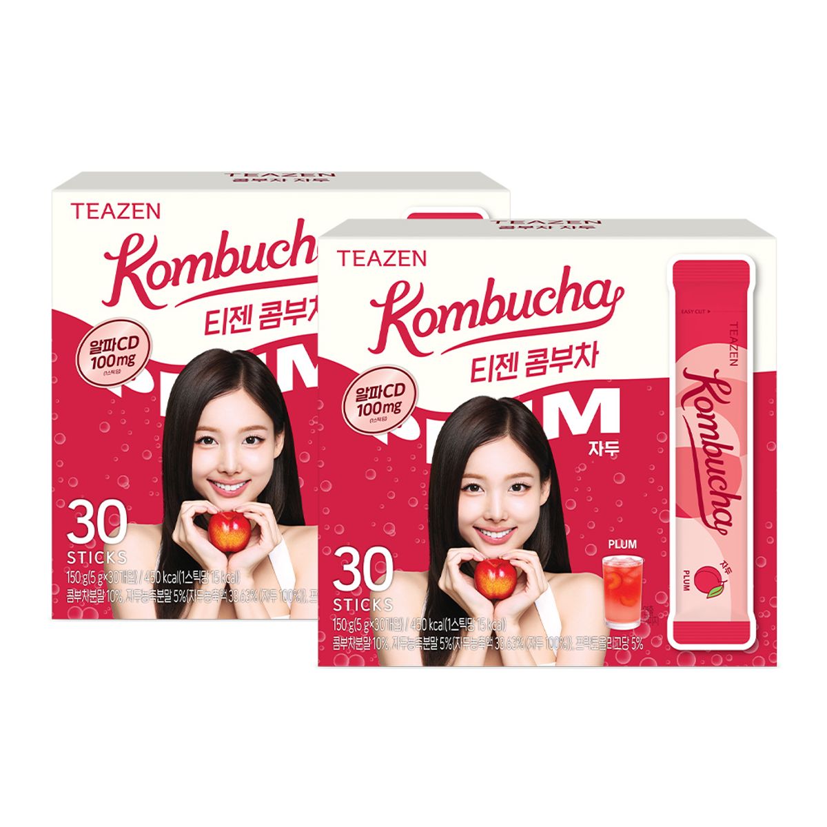 티젠(TEAZEN) 콤부차 자두 30스틱X2박스