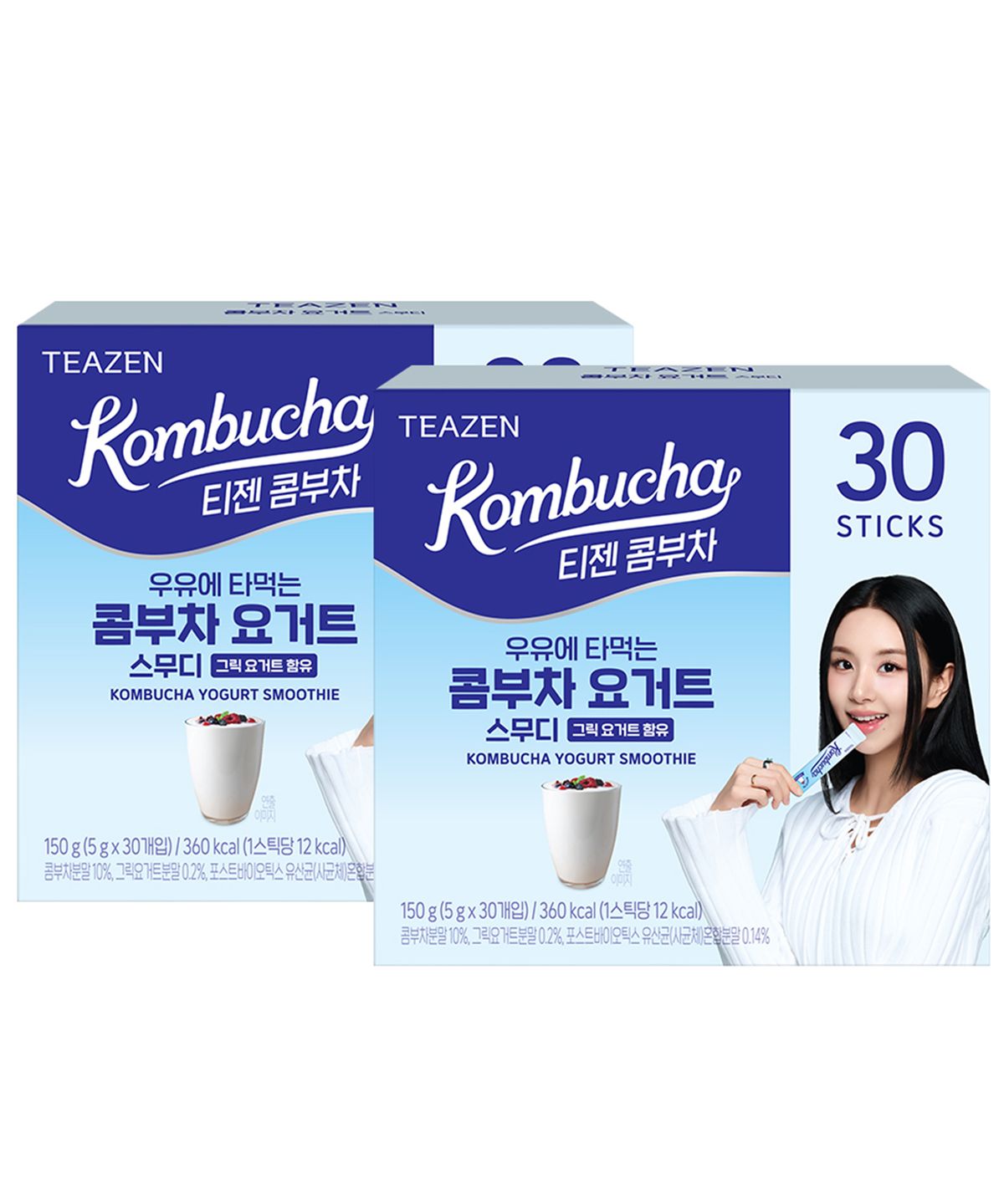 티젠(TEAZEN) 콤부차 요거트 스무디 30스틱X2박스